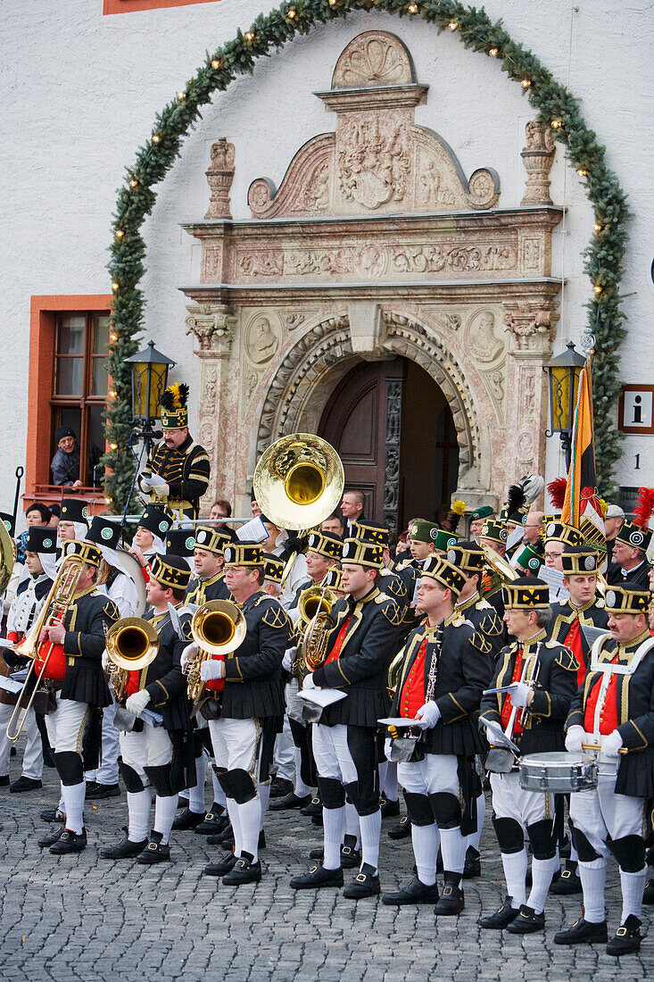 Bergmannparade, Marienberg, Erzgebirge, Sachsen, Deutschland