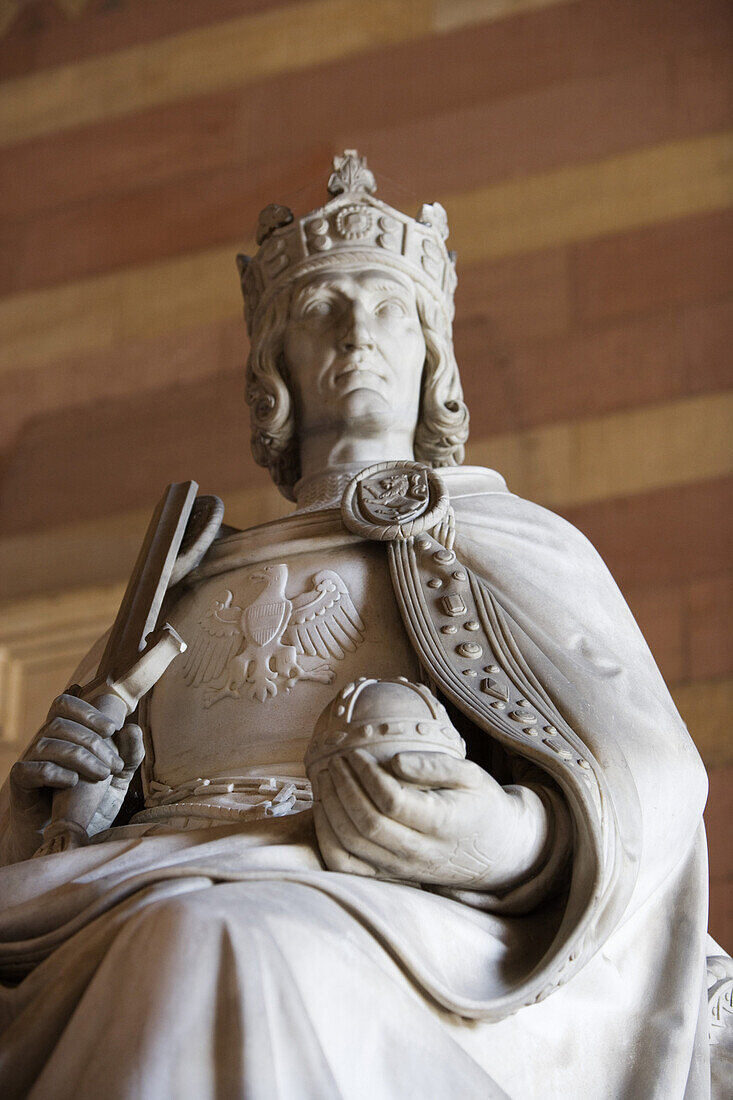 Statue von König Rudolf von Habsburg, Kaiserdom, Speyer, Rheinland-Pfalz, Deutschland
