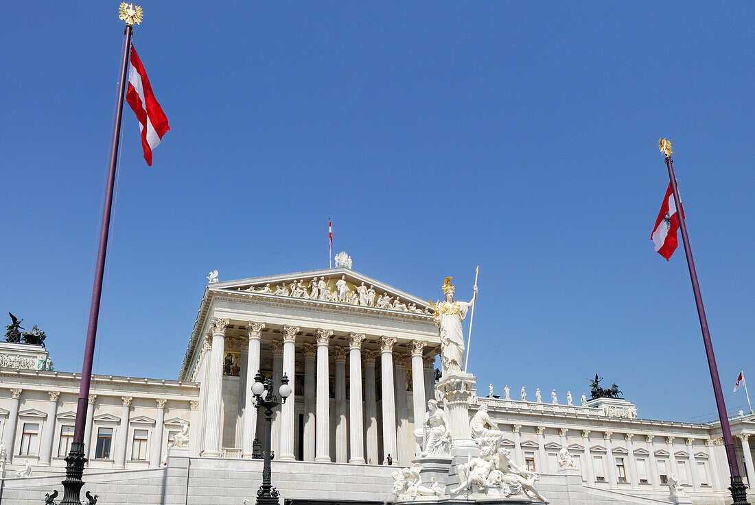 Pallas-Athena fountain in front of parliament, Vienna, Austria