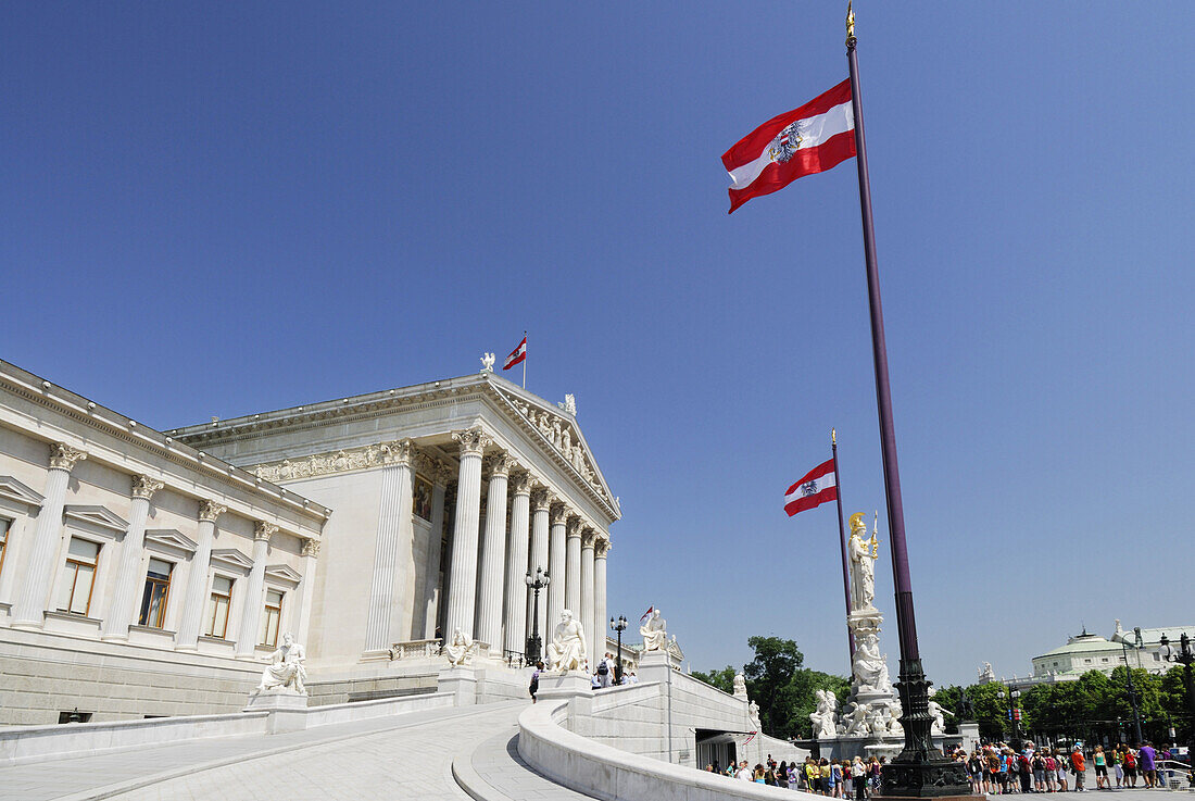 Pallas Athene Brunnen vor Parlament, Wien, Österreich