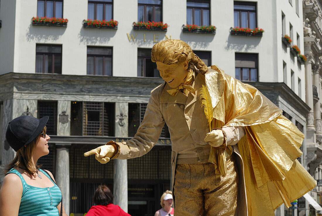 Living statue, riding school, Hofburg Imperial Palace, Vienna, Austria