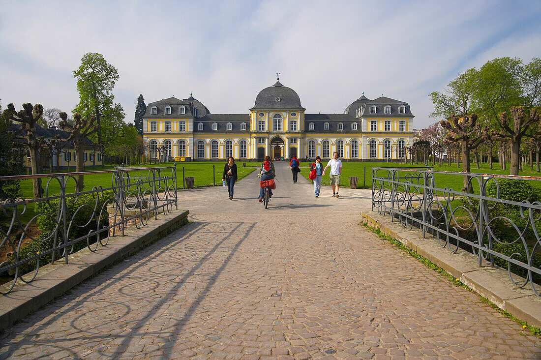 Spring, morning,  Poppelsdorfer Schloß(castle) - former summer residence of elector Clemens August in Bonn, North Rhine- Westfalia, Germany, Europe