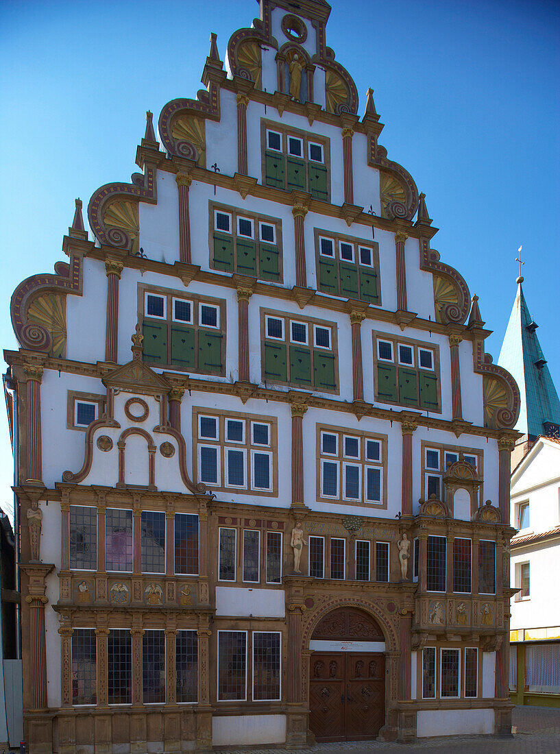 Hexenbürgermeisterhaus  in der Breite Straße in Lemgo, Straße der Weserrenaissance, Lippe, Nordrhein-Westfalen, Deutschland, Europa