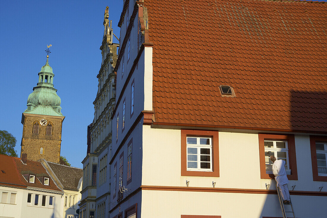 Gabled houses, Bad Salzuflen, North Rhine-Westphalia, Germany