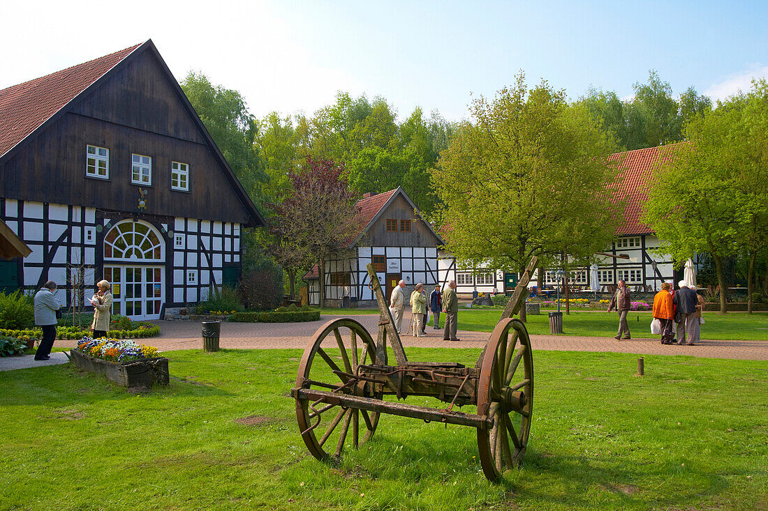 Das Gastliche Dorf, Care for Westphalian tradition, Shop and restaurant, Delbrück, Teutoburger Wald, Lippe, Northrhine-Westphalia, Germany, Europe
