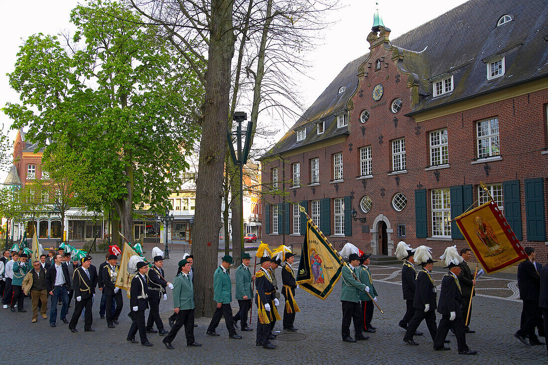 Pilgrims in Kevelaer, spring, Niederrhein, North Rhine-Westphalia, Germany, Europe