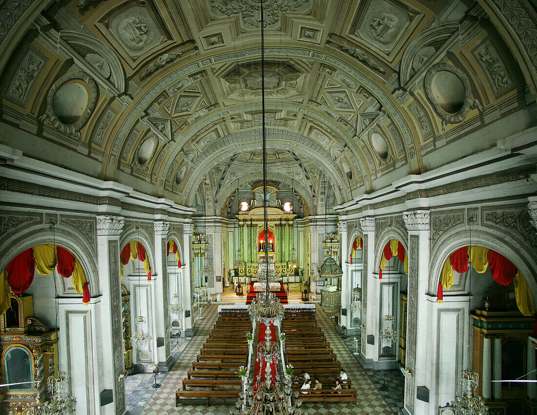 Interior view of San Agustin church at Intramuros district, Manila, Luzon Island