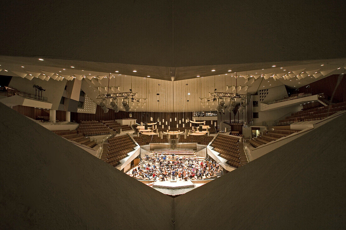 Orchesterprobe, Die Berliner Philharmonie, am Kemperplatz