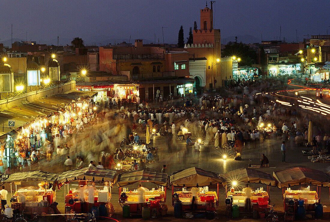 Djemma El Fna Market at Night, Marrakesh, Morocco