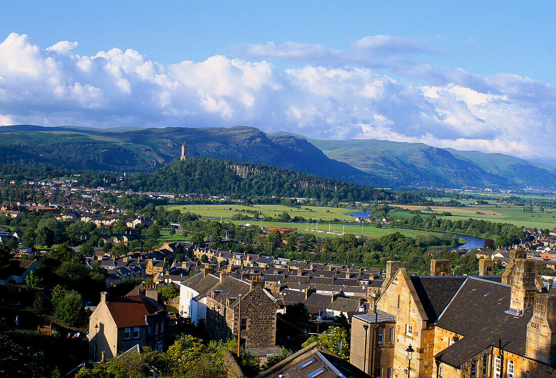 View Towards Wallace Monument, Stirling, Central, UK, Scotland