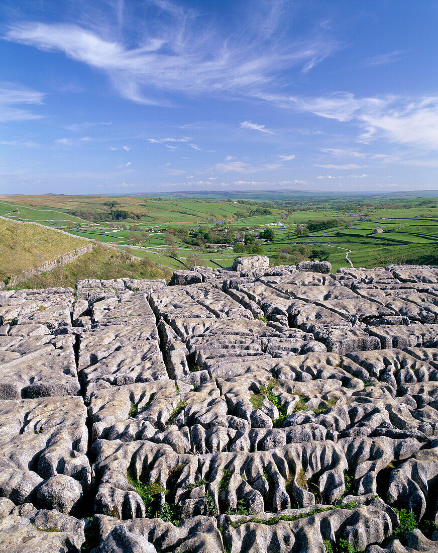 Landscape with Rock Terrace, Malham Cove, North Yorkshire, England