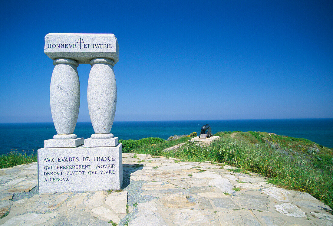 Monument to Free French Forces, St Cast Le Guildo, Brittany, France