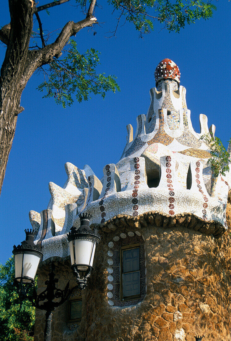 Parc Guell, Gatehouse, Barcelona, Catalunya, Spain
