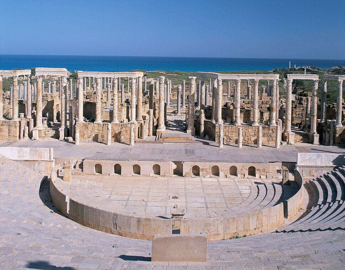 Ancient Ruins, Theatre, Leptis Magna, Libya