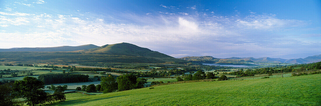 View of Landscape Towards Keswick, Keswick, Cumbria, UK, England