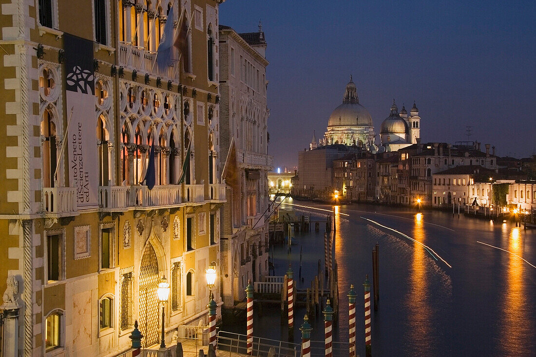 Santa Maria della Salute at night, Venice, Veneto, Italy