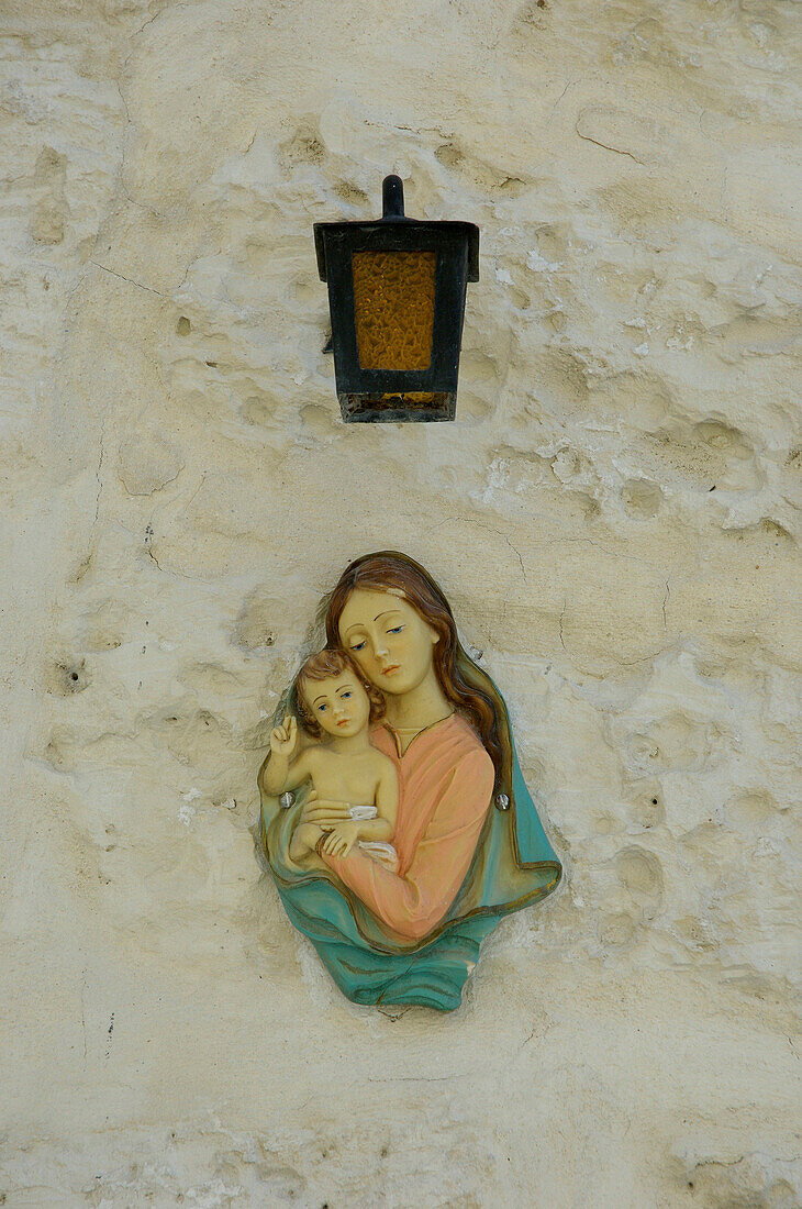 Mdina street, detail of plaque, Mdina, Malta, Maltese Islands