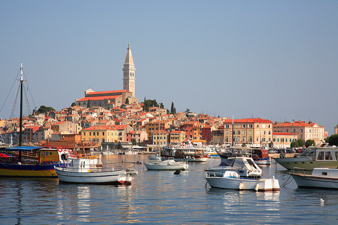 Harbour and old town, Rovinj, Istria, Croatia