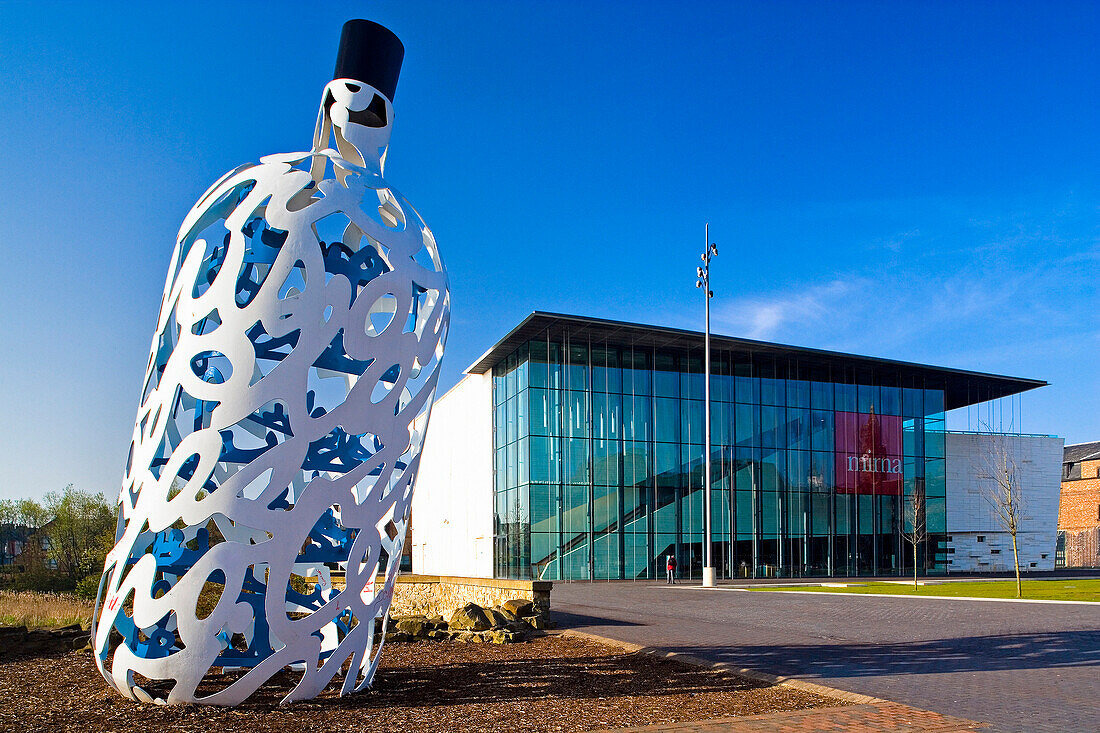 Middlesbrough Institute for Modern Art and the Bottle of Notes, Middlesbrough, Cleveland, UK, England