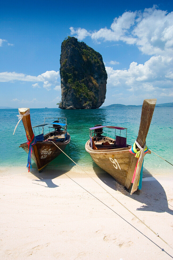 Longtail boats, Koh Poda Island, Thailand