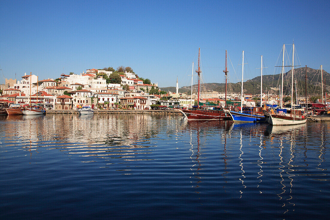 Town and harbour, Marmaris, Mediterranean, Turkey