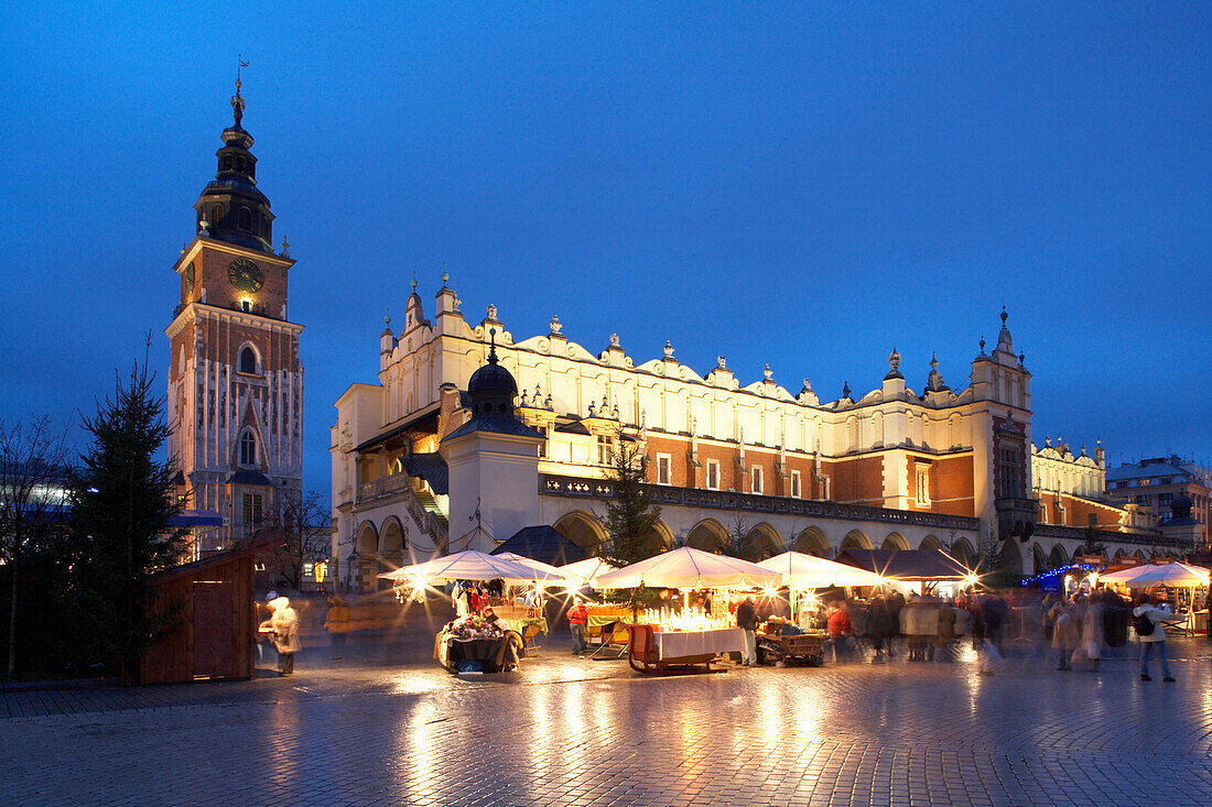 Christmas Market in Market Square, Krakow, Poland