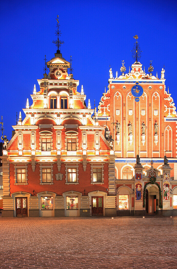House of Blackheads in Town Hall Square, Riga, Latvia