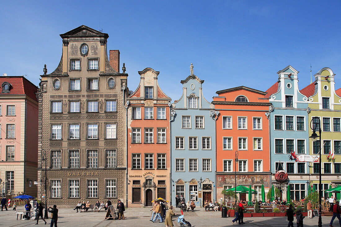 Houses along Dlugi Targ, Long Market, Gdansk, Poland