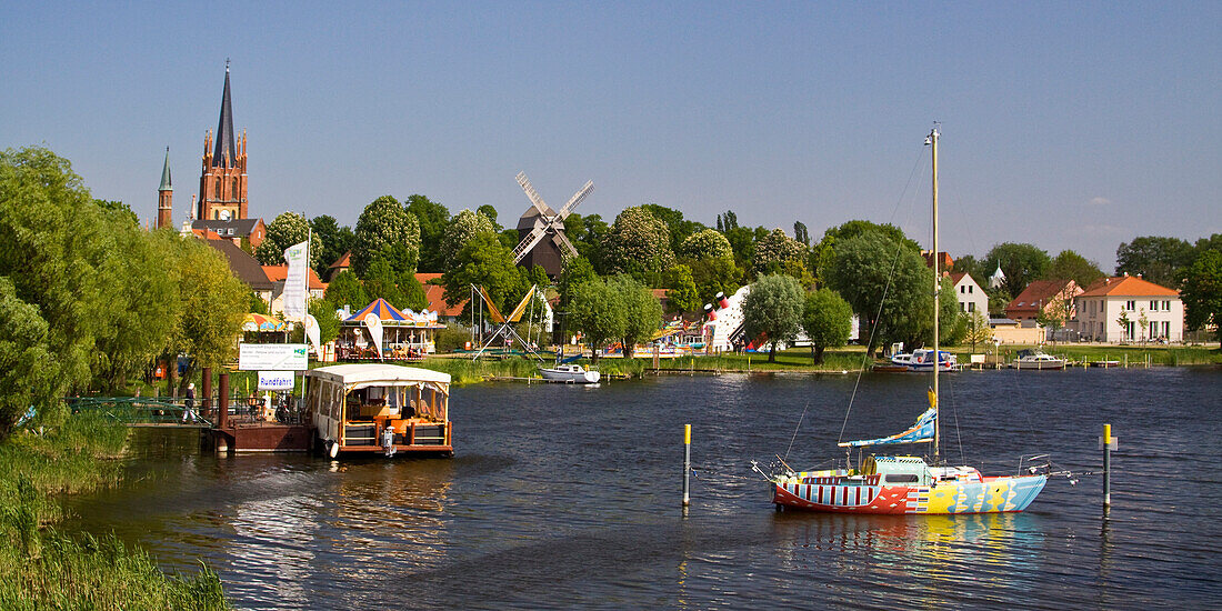 Panorama of Werder at river Havel in Brandenburg