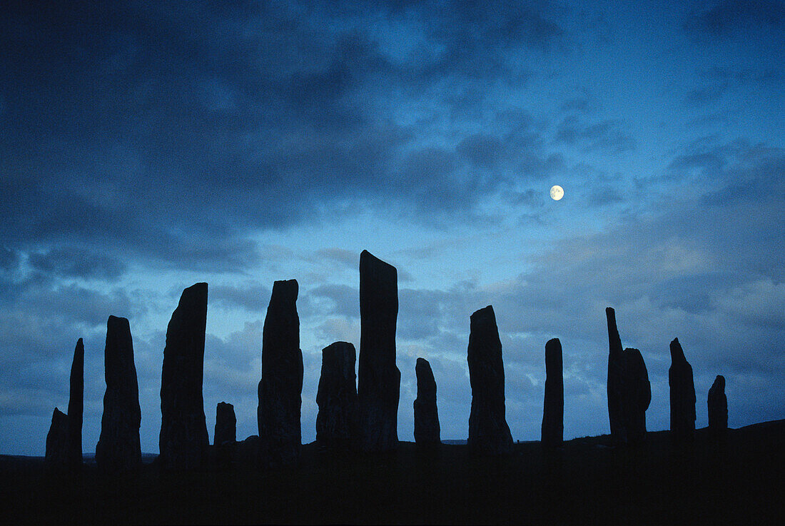Standing Stones of Callanish, Insel Lewis, Äussere Hebriden, Schottland, Großbritannien, Europa