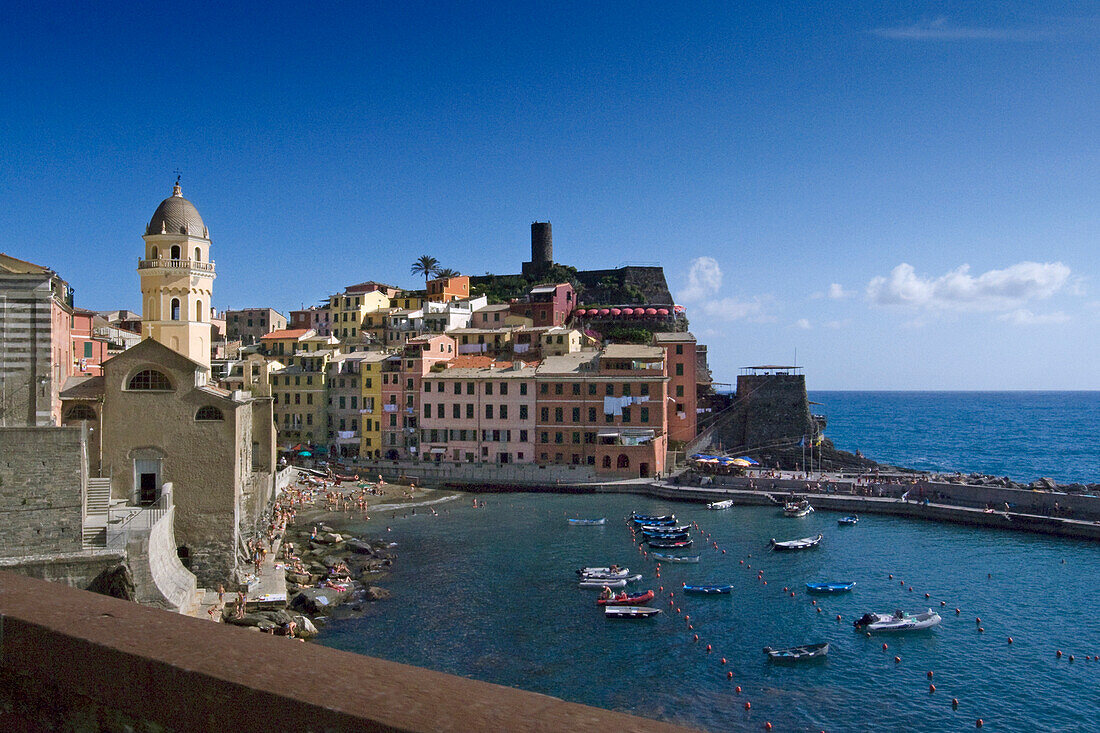 Vernazza, Cinque Terre, La Spezia, Ligurien, Italienische Riviera, Italien, Europa