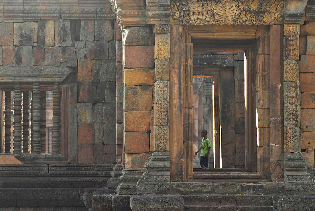 Khmer Tempel in der Provinz Buriram, Prasat Hin Muang Tam, Thailand, Asien