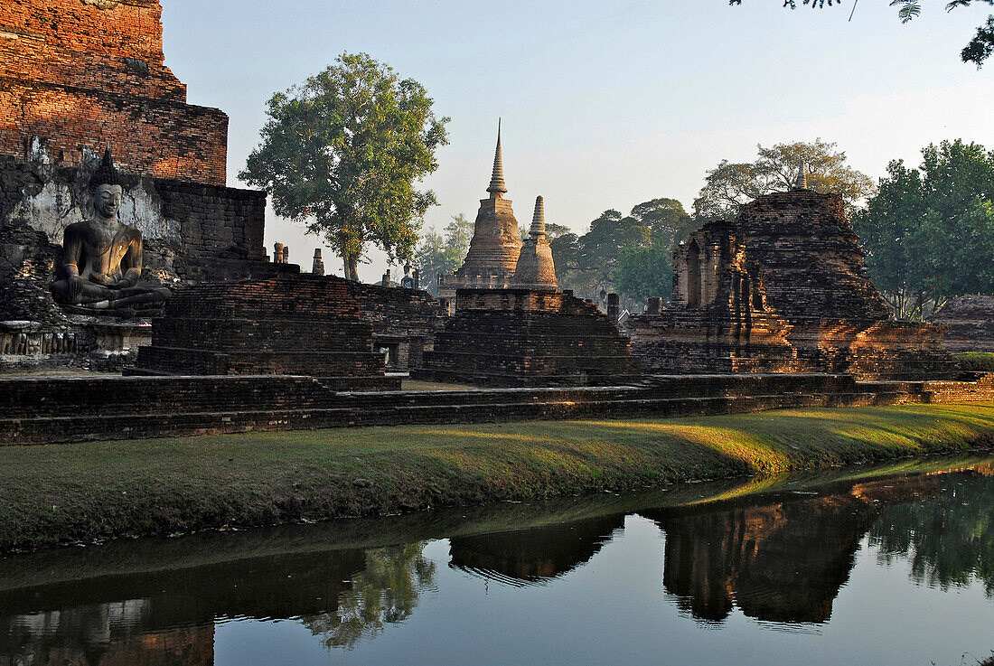 Wat Mahathat, Sukothai Geschichtspark, Zentralthailand, Thailand, Asien