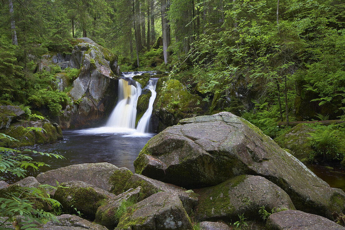 Waterfall near Ibach Lindau, Black Forest, Baden Wurttemberg, Germany