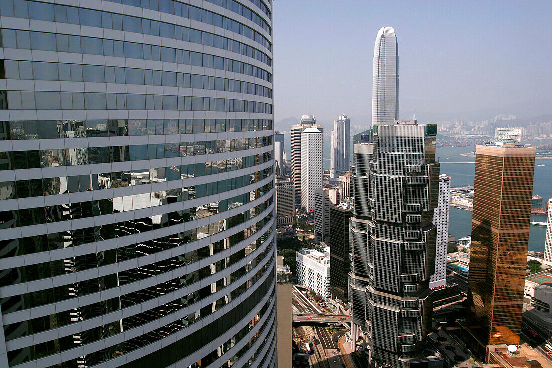 Shangri-La Hotel and office towers in Wanchai and Central, Hong Kong Island, Hong Kong, China