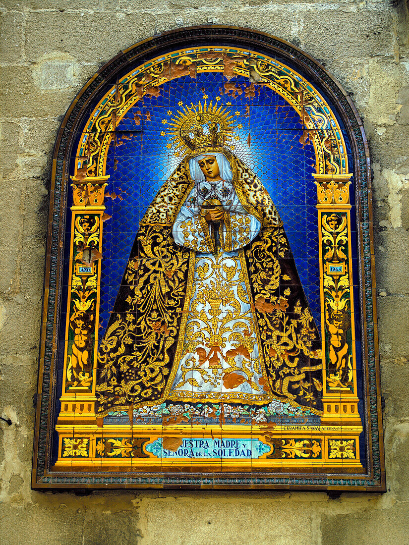 Religious mosaic, Jerez, Andalucia, Spain