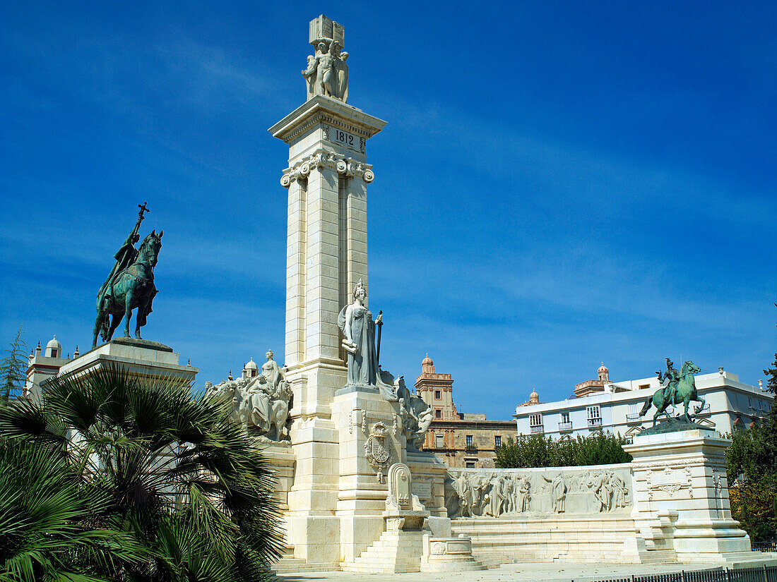 Monument, Monumento a las Cortes Liberales, Cadiz, Andalucia, Spain