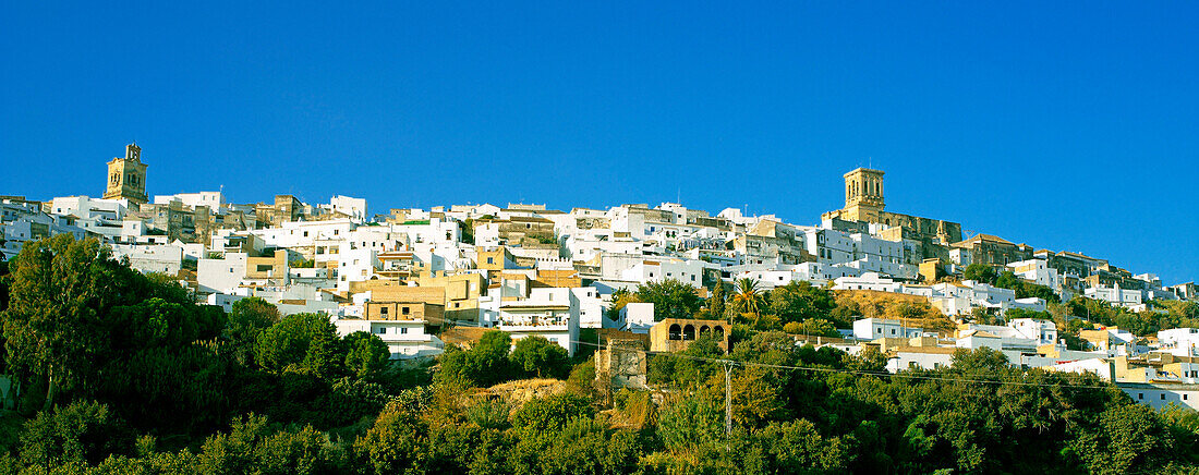 Townscape with churchtowers, Arcos de la Frontera, Andalucia, Spain