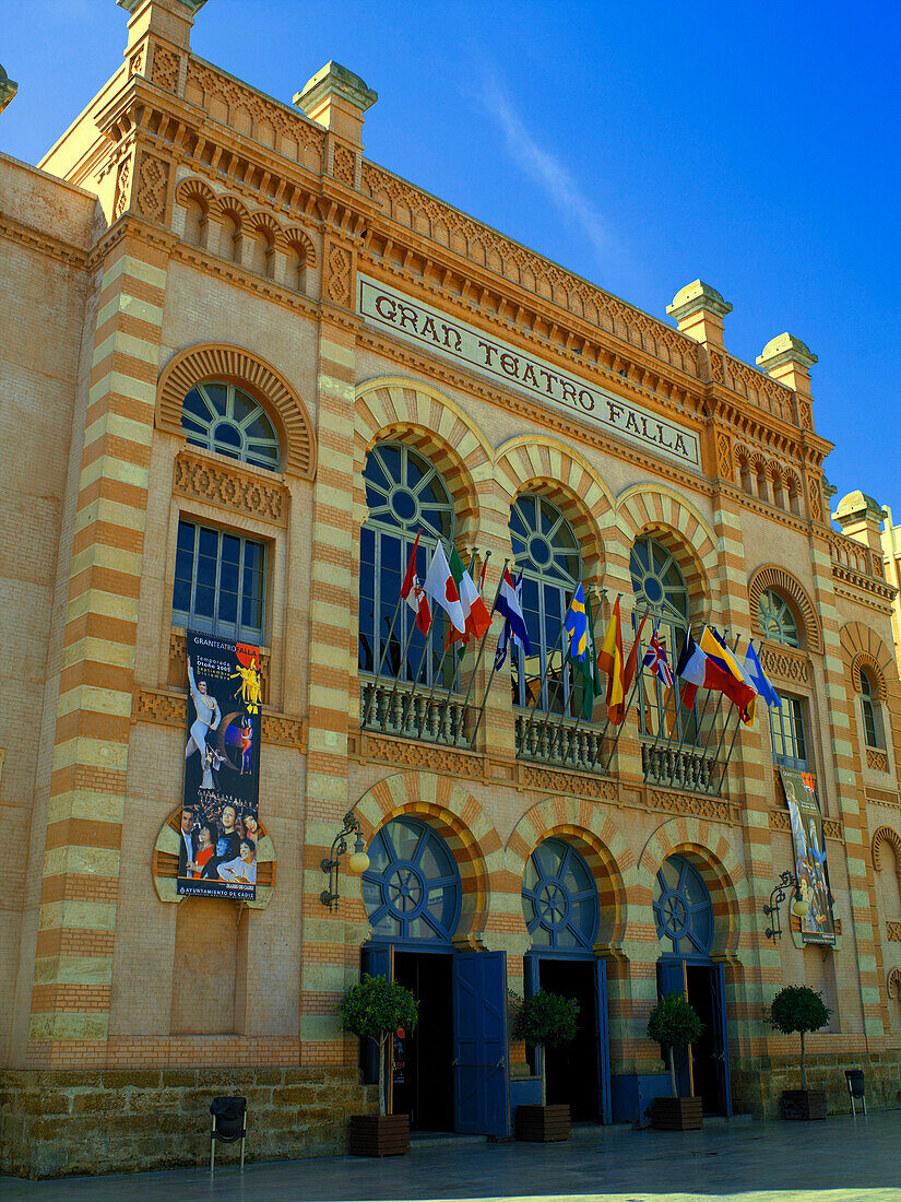 The Gran Teatro Falla theatre, Cadiz, Andalucia, Spain