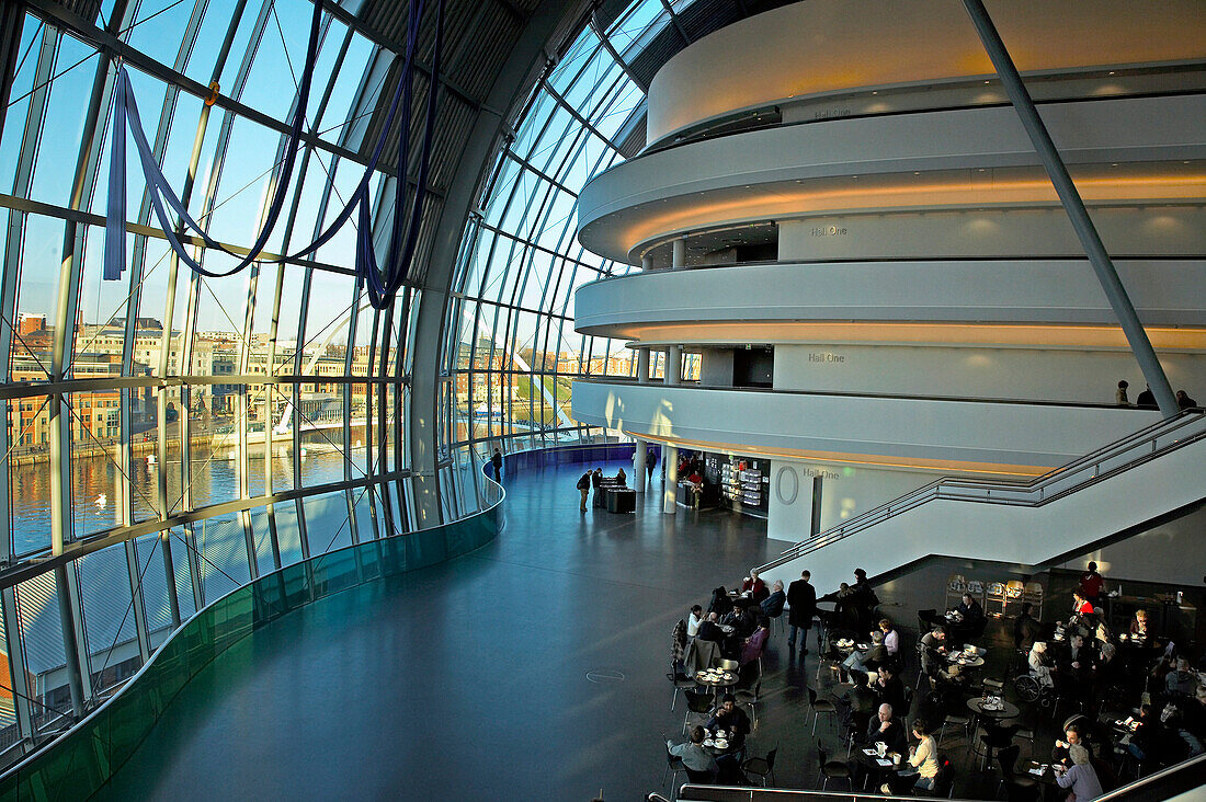 The Concourse inside the Sage Gateshead Music Centre, Gateshead, Tyne and Wear, UK, England