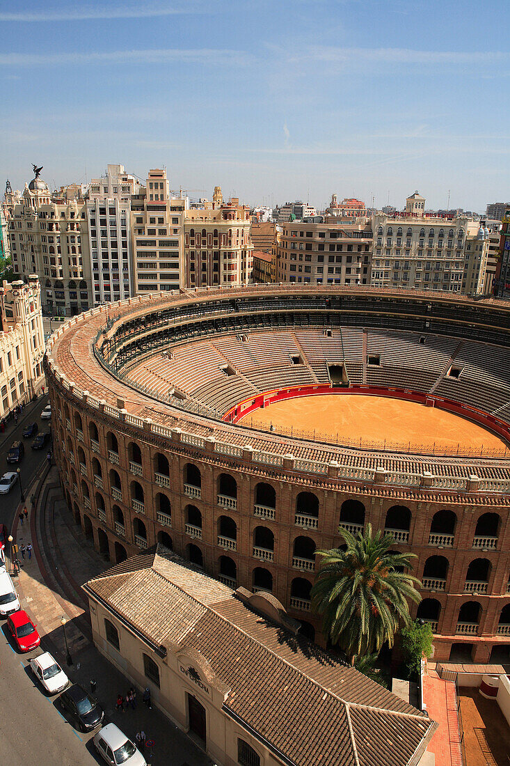 Plaza de Toros, view over bullring, Valencia, Valencia Region, Spain