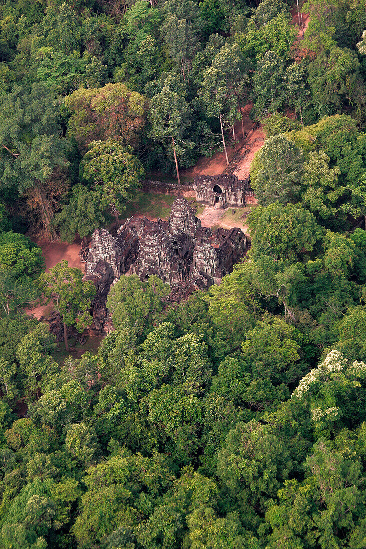 Aerial view of Ta Som temple, Siem Reap, near, Cambodia