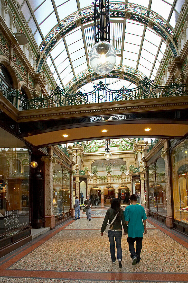 County Arcade, attractive shopping precinct in The Victoria Quarter, Leeds, Yorkshire, UK, England