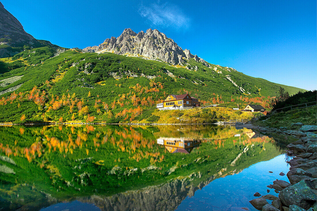 The hostel at Green Lake, Tatra Mountains, Kiezmarska Valley, Slovakia