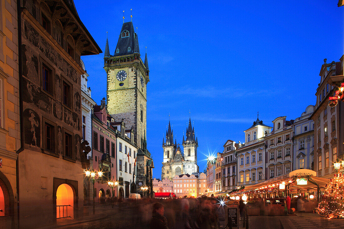 Old Town Square with Christmas Market, Prague, Czech. Republic