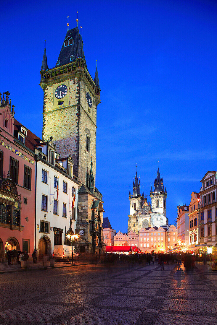 Old Town Square at night, Prague, Czech. Republic