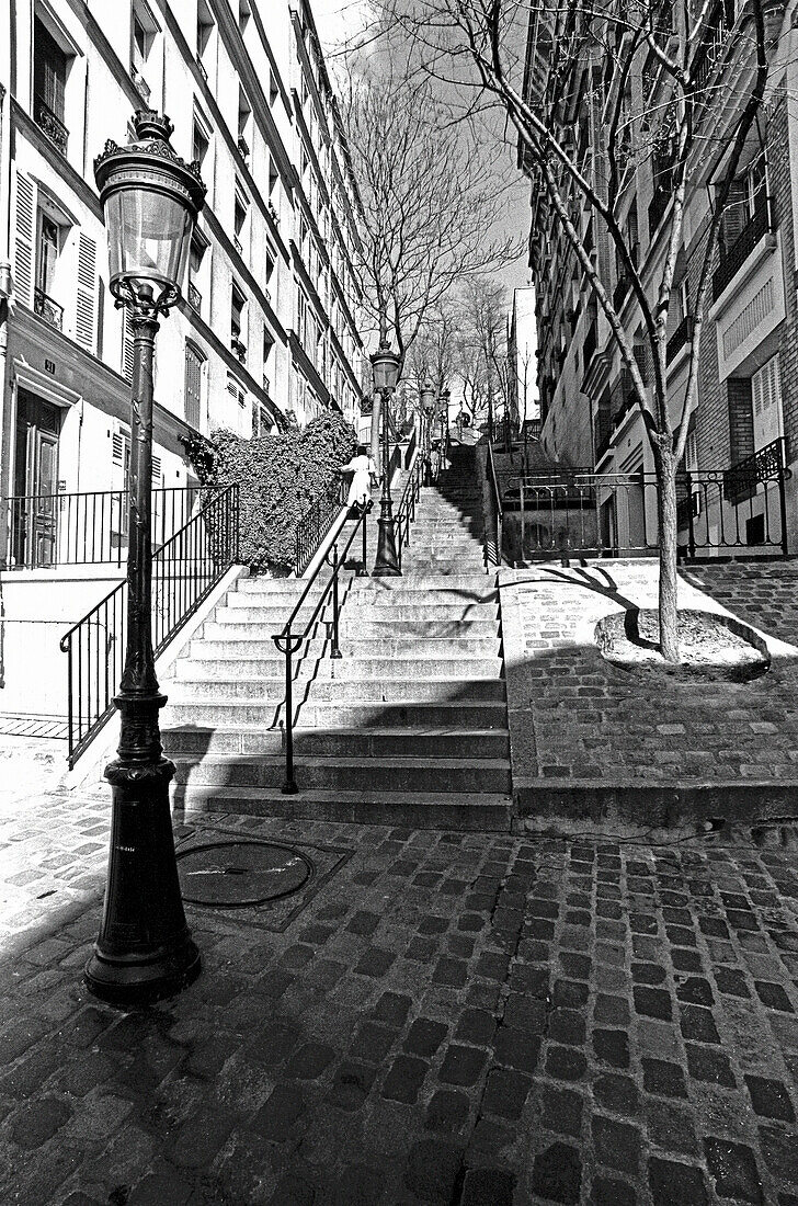 Street in Montmartre, Paris, France
