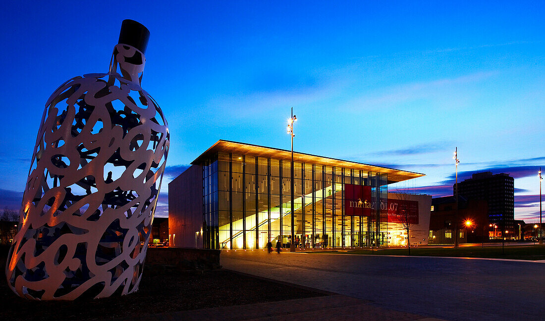 Middlesbrough Institute for Modern Art and the Bottle of Notes, Middlesbrough, Cleveland, UK, England