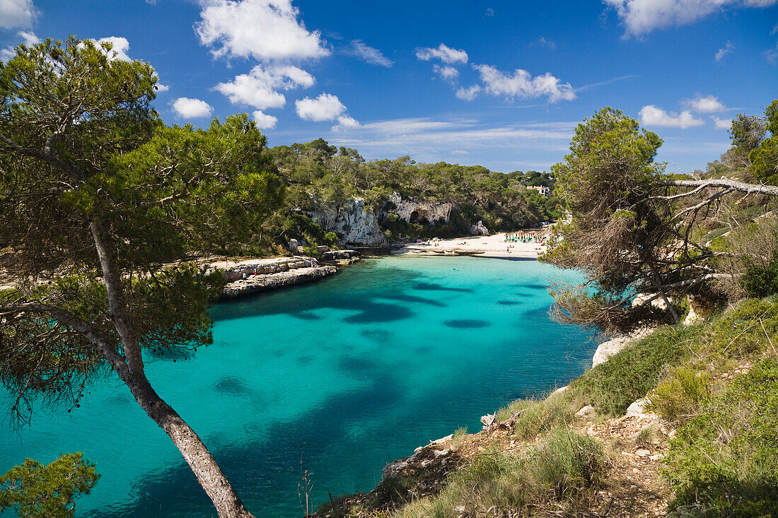 Bay of Cala Llombards in the sunlight, Mallorca, Balearic Islands, Spain, Europe