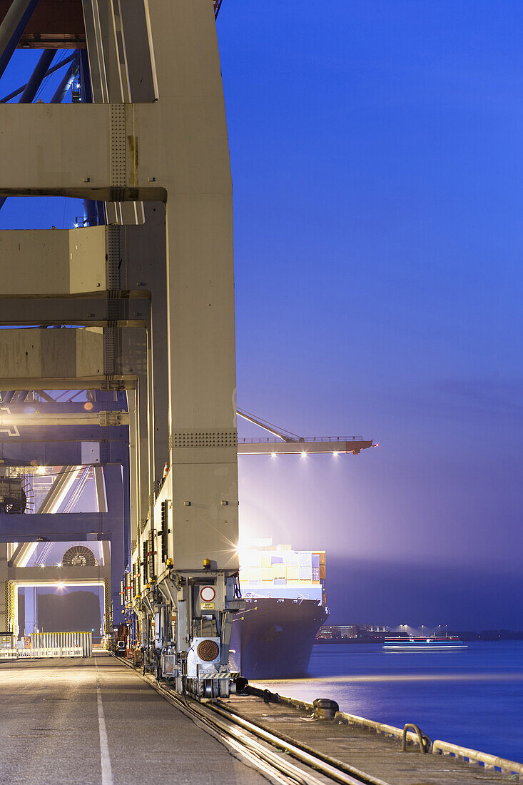 Containerbrücke, Hamburger Hafen, Deutschland